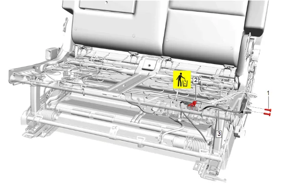 Rear Seat Latch Cable Replacement - Track Release Comfort Adjustment (60 Percent) — figure 3
