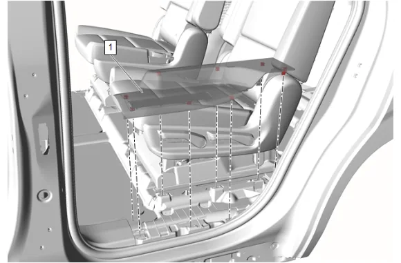 Rear Seat Removal and Installation (40 Percent) — figure 1