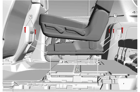 Rear Seat Removal and Installation (60 Percent) — figure 6