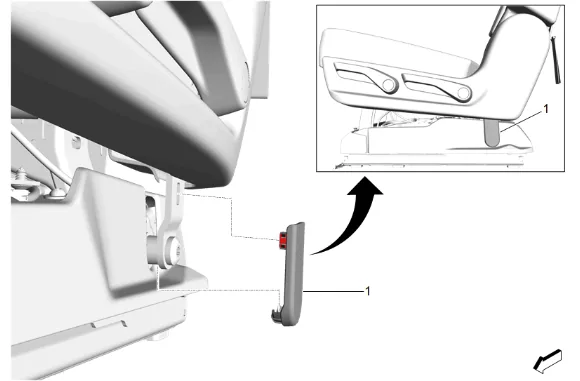 Rear Seat Riser Inner Finish Cover Replacement - Outboard (60 Percent) — figure 2