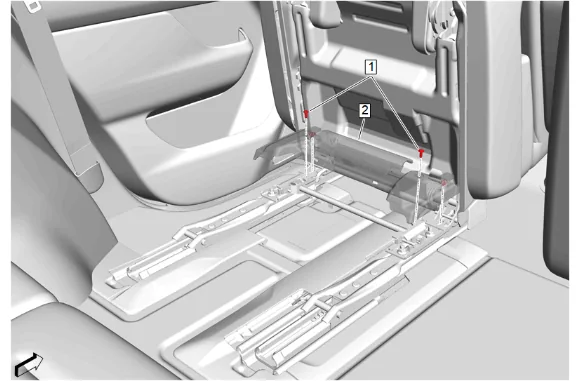 Rear Seat Track Finish Cover Replacement (40 Percent, Bucket) — figure 1