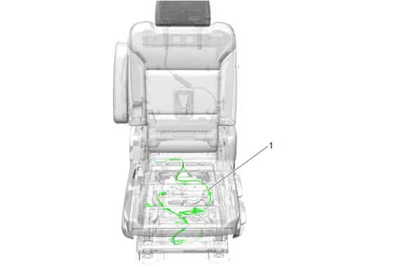 Rear Seat Wiring Harness Replacement (40 Percent, Bucket) — figure 8