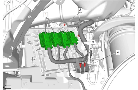 Power Steering Wiring Harness Extension Harness Replacement (Without RC1) — figure 9
