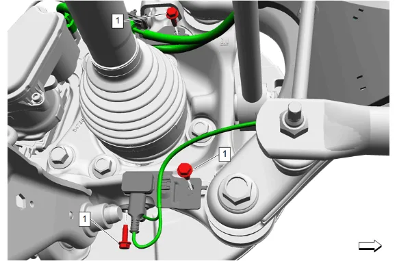 Electronic Suspension Rear Vertical Accelerometer Replacement - Left Side — figure 1