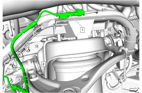 Electronic Suspension Wheel Front Vertical Accelerometer Replacement - Right Side — figure 1