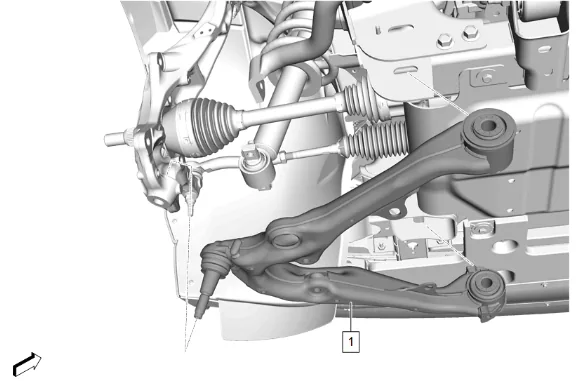 Front Lower Control Arm Replacement (4WD with Z56) — figure 23