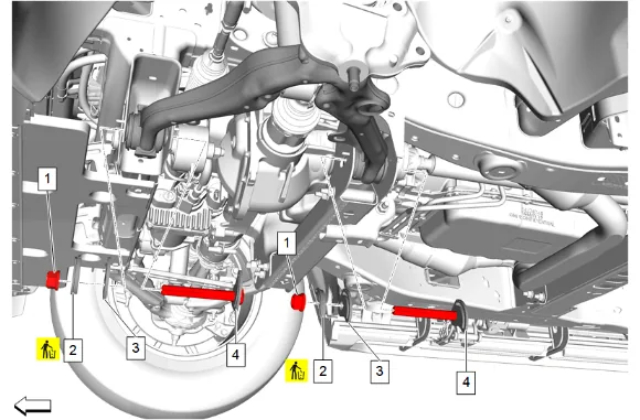 Front Lower Control Arm Replacement (4WD without Z56) — figure 22