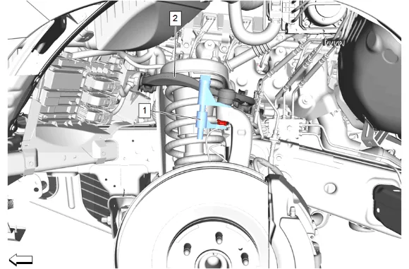 Front Shock Absorber and Spring Removal and Installation - Left Side (ZW7, Z56) — figure 9