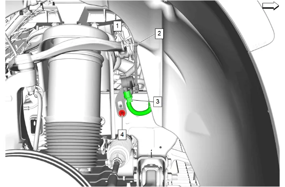Front Suspension 4 Corner Leveling System Position Sensor Replacement — figure 1
