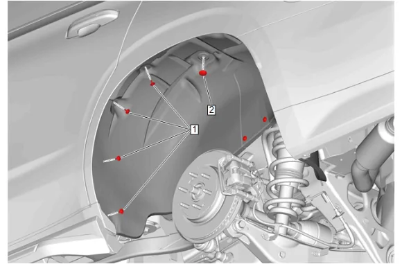 Rear Shock Absorber and Spring Removal and Installation (F47) — figure 1