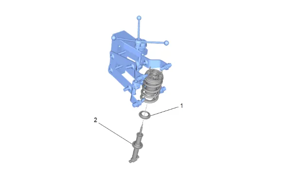 Shock Absorber, Shock Absorber Component, or Spring Replacement - Right Side (ZW7, Z56) — figure 21