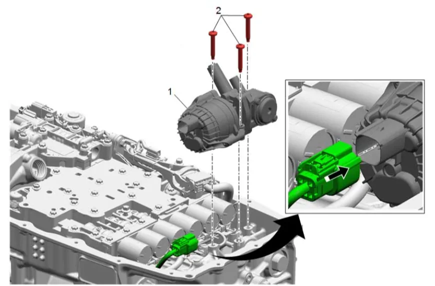 Automatic Transmission Intermediate Speed Sensor Replacement (Sensor 2 LM2) — figure 9