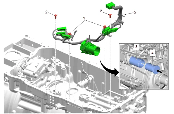 Control Valve Assembly and Transmission Wiring Harness Removal — figure 7