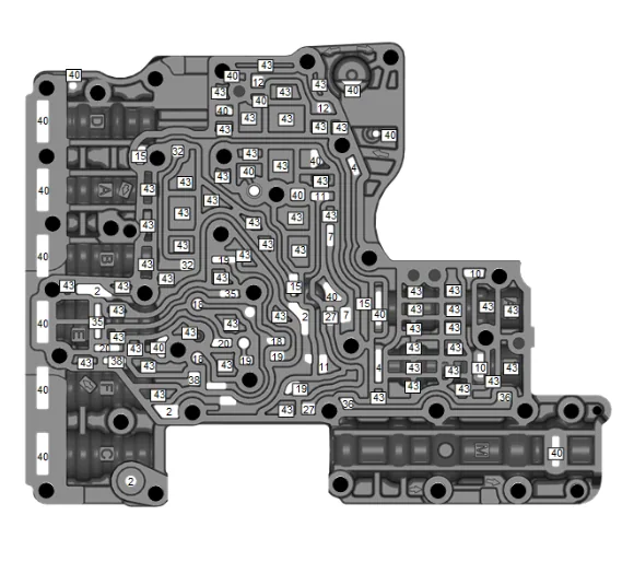 Control Valve Solenoid Body Assembly – Fluid Pan Side — figure 1