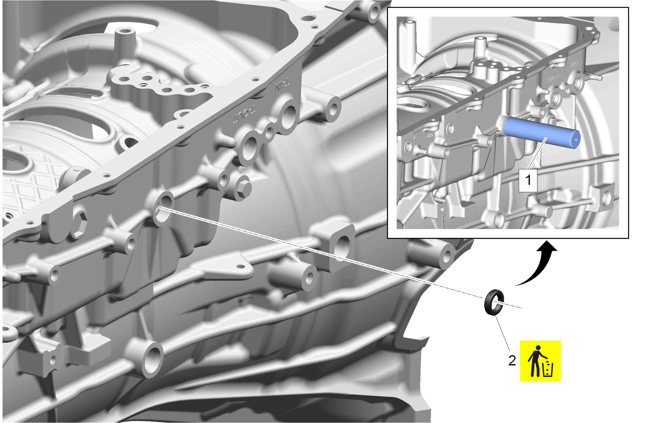 Manual Shift Shaft Seal Installation — figure 1