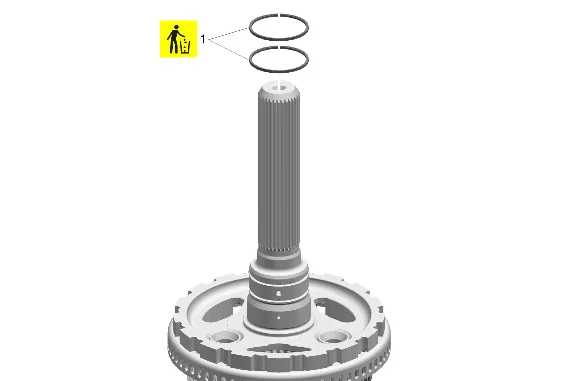Output Carrier Assembly and Output Carrier Thrust Bearings Removal (2WD) — figure 2