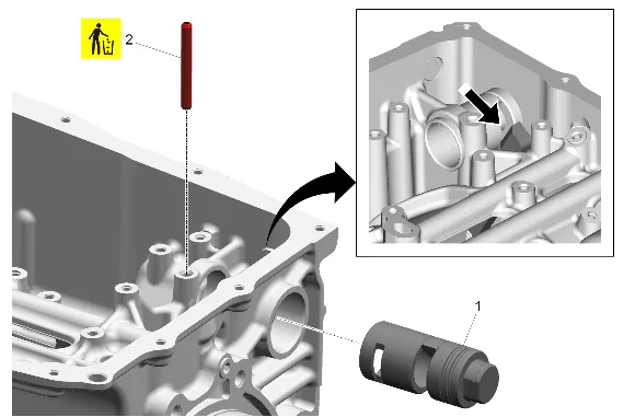 Park Release Lever and Park Pawl Actuator Installation — figure 2