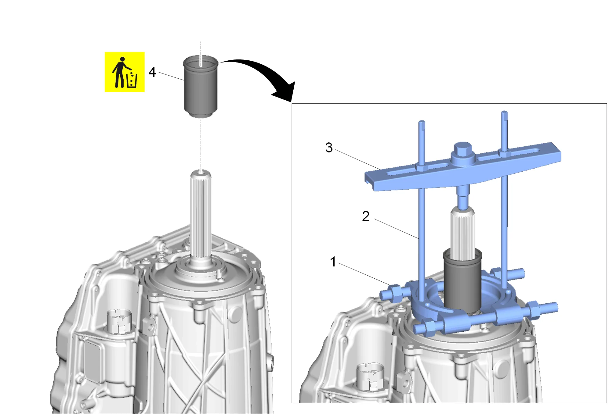 Propeller Shaft Oil Seal Sleeve Removal (2WD) — figure 1