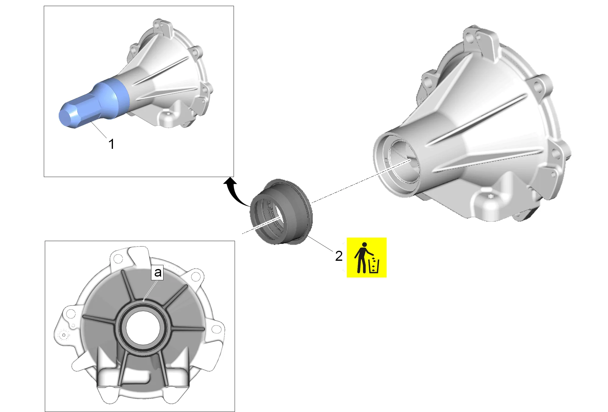 Propeller Shaft Transmission Flange Fluid Seal Replacement (2WD) — figure 4