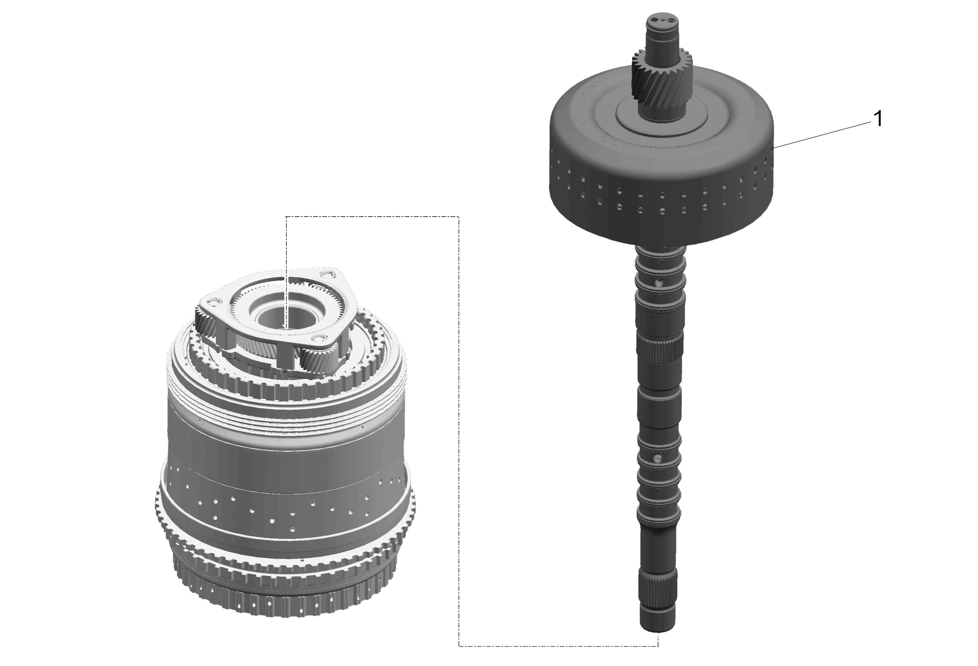 Rotating Clutch, Gear, and Shaft Shell Assembly Disassemble — figure 4