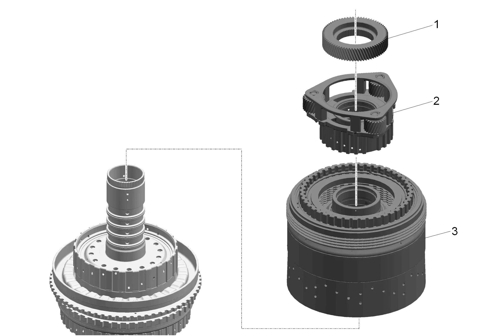 Rotating Clutch, Gear, and Shaft Shell Assembly Disassemble — figure 5