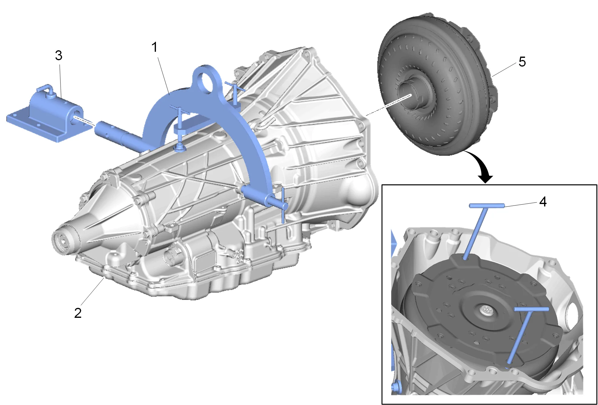Torque Converter Replacement (LM2 with 4WD) — figure 1