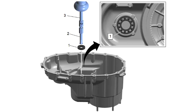 Transfer Case Four Wheel Drive Actuator Lever Shaft Bearing Replacement - Front — figure 1
