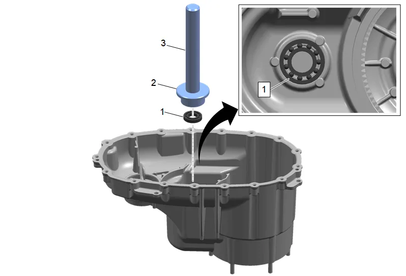 Transfer Case Four Wheel Drive Actuator Lever Shaft Bearing Replacement - Front — figure 2