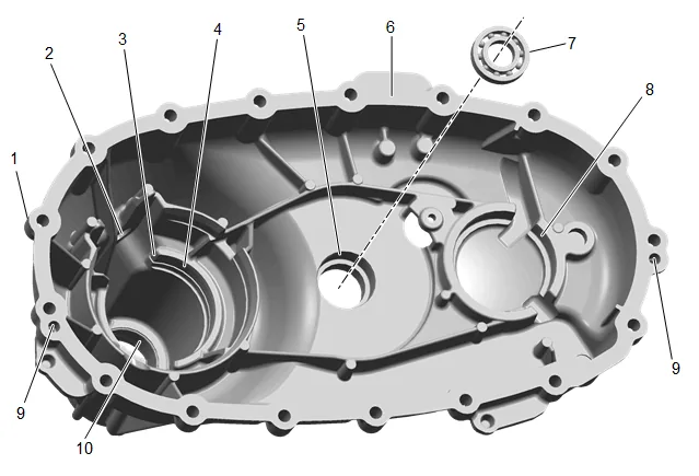 Transfer Case Rear Half Cleaning and Inspection — figure 1