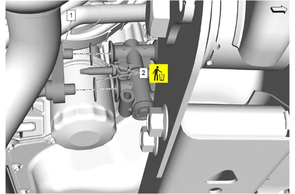 Transmission Fluid Cooler Inlet and Outlet Pipe Replacement (LM2) — figure 12